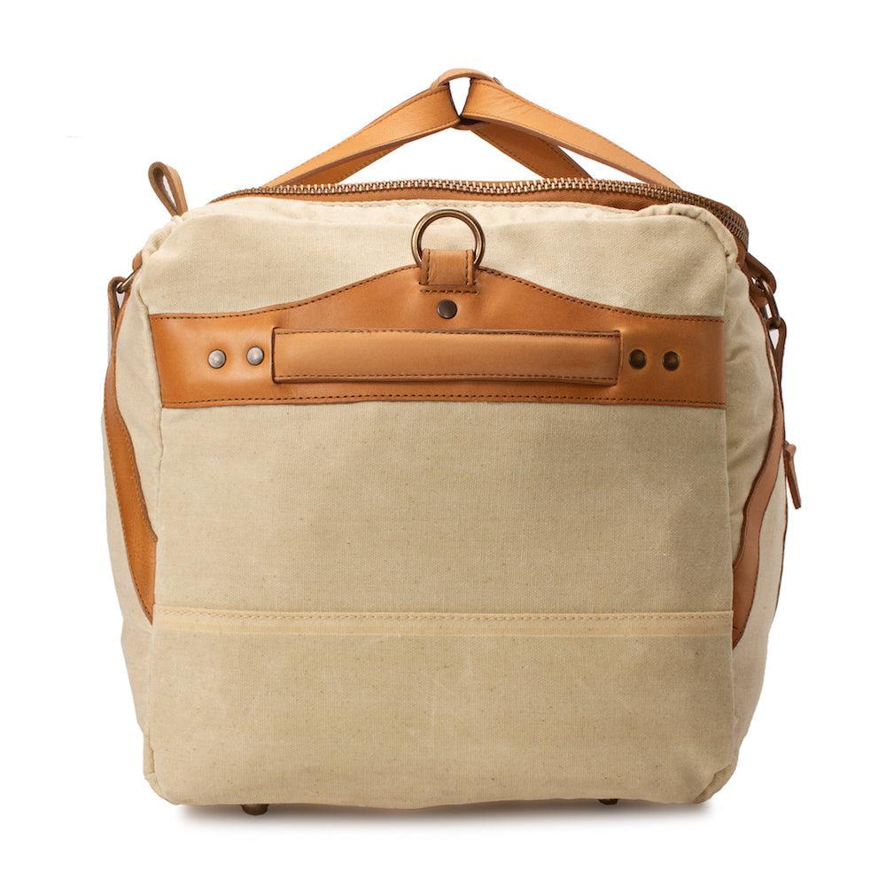 Campaign Waxed Canvas Medium Duffle Bag by Mission Mercantile Leather Goods