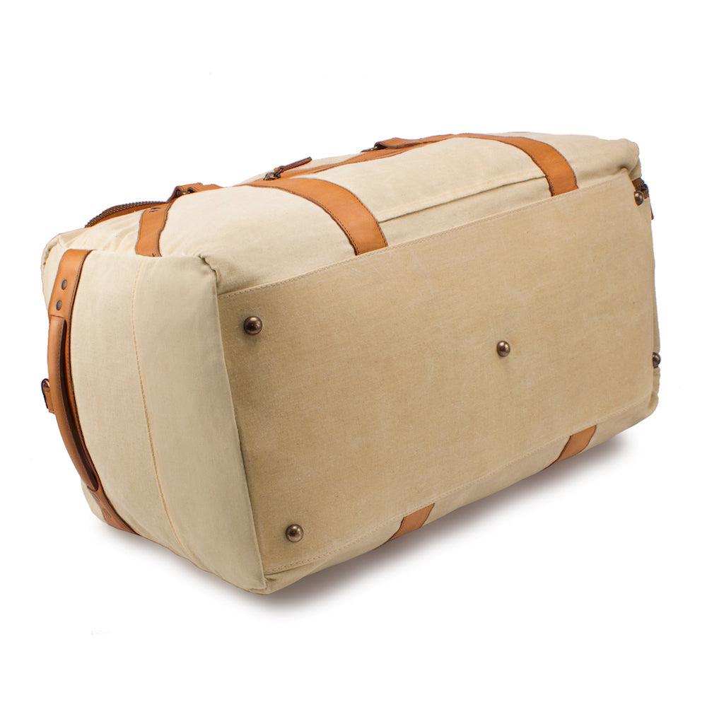 Campaign Waxed Canvas Medium Duffle Bag by Mission Mercantile Leather Goods