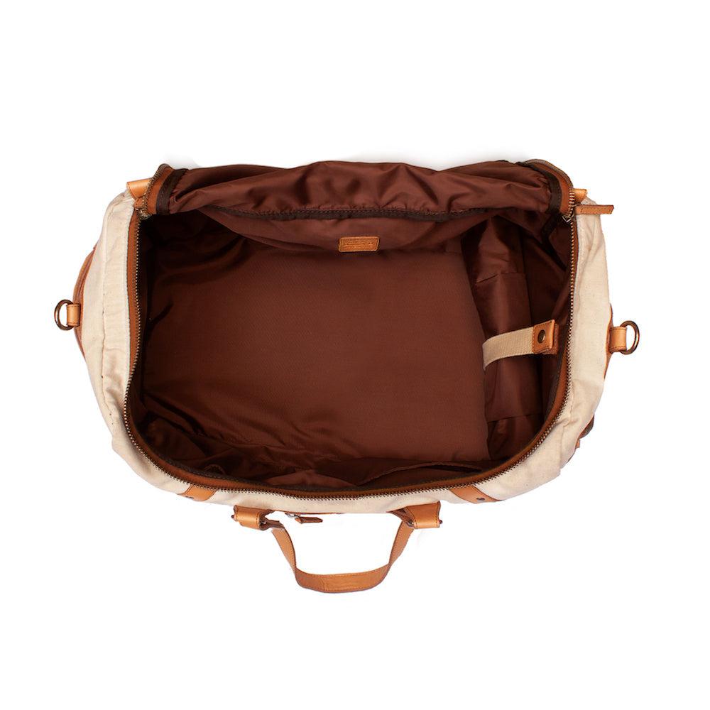 Campaign Waxed Canvas Medium Duffle Bag by Mission Mercantile Leather Goods