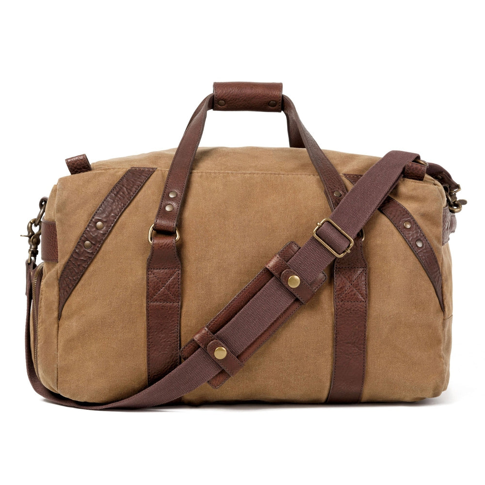 Campaign Waxed Canvas Medium Duffle Bag by Mission Mercantile Leather Goods