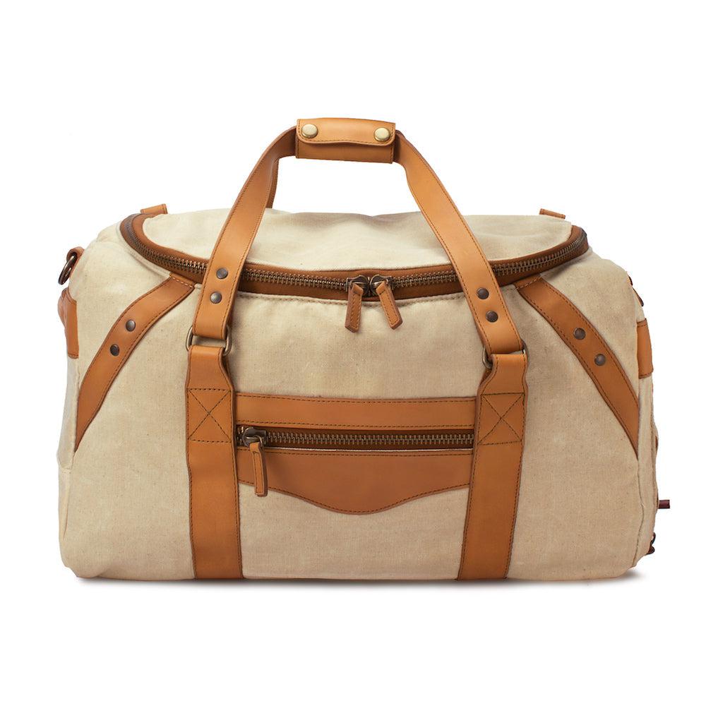 Campaign Waxed Canvas Medium Duffle Bag by Mission Mercantile Leather Goods