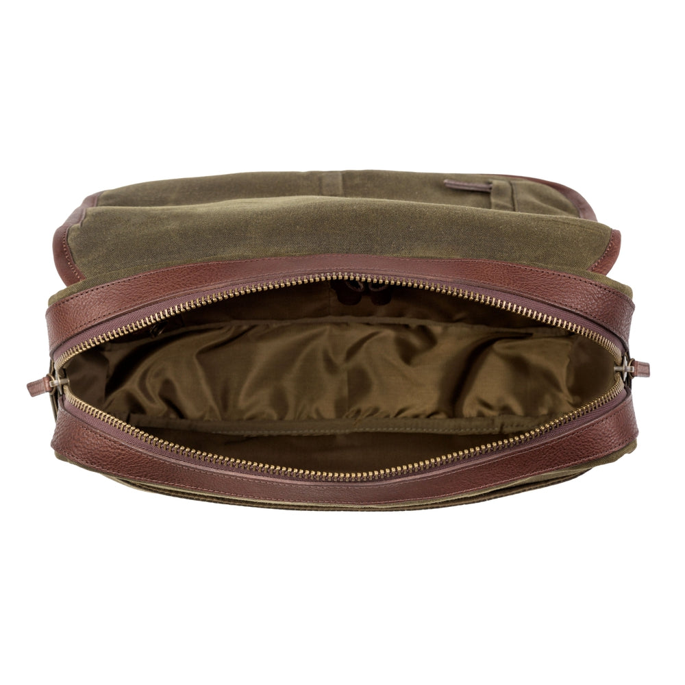 Campaign Waxed Canvas Messenger Bag by Mission Mercantile Leather Goods