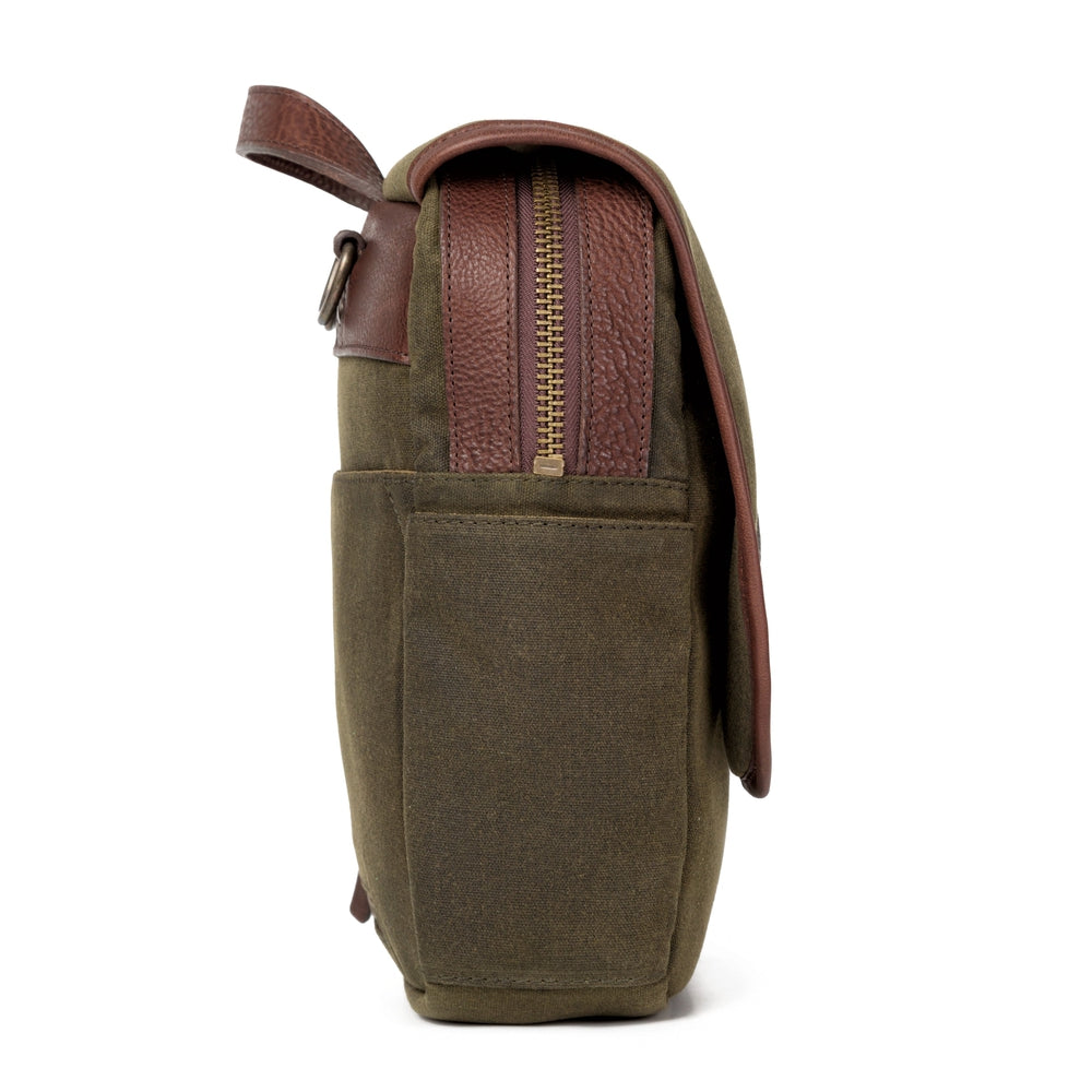 Campaign Waxed Canvas Messenger Bag by Mission Mercantile Leather Goods