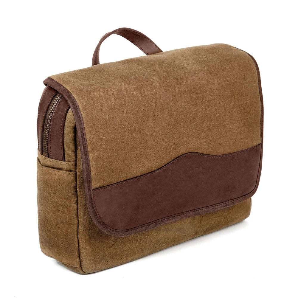 Campaign Waxed Canvas Messenger Bag by Mission Mercantile Leather Goods