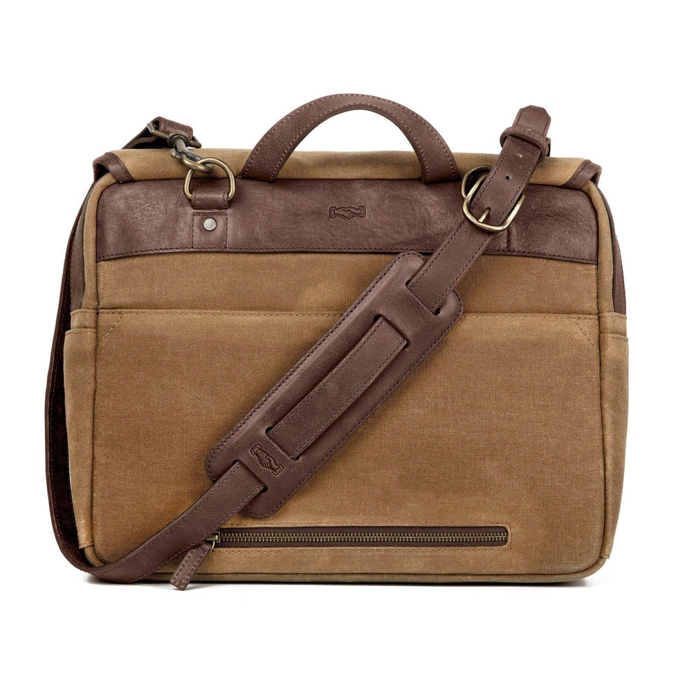 Campaign Waxed Canvas Messenger Bag by Mission Mercantile Leather Goods