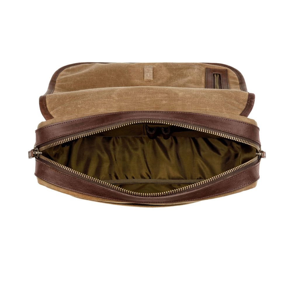 Campaign Waxed Canvas Messenger Bag by Mission Mercantile Leather Goods