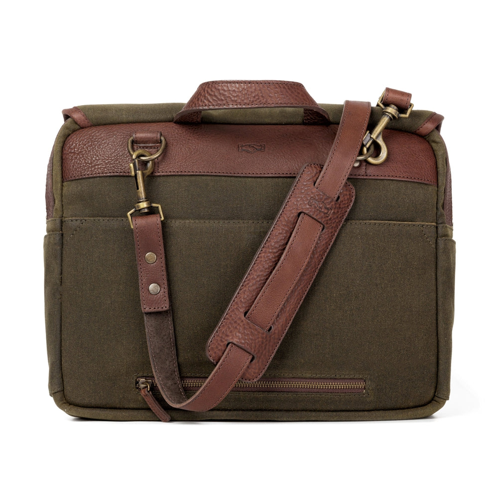 Campaign Waxed Canvas Messenger Bag by Mission Mercantile Leather Goods