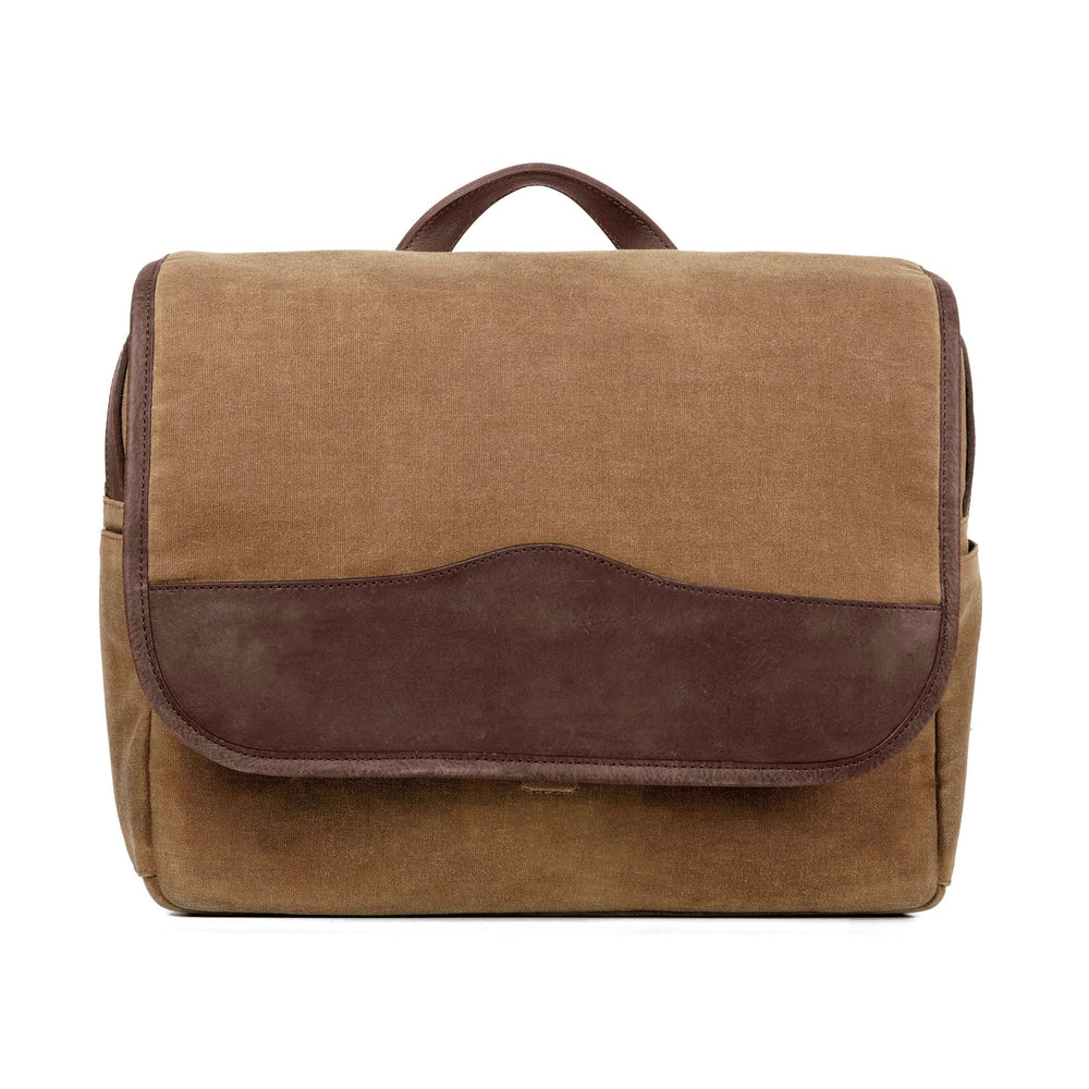 Campaign Waxed Canvas Messenger Bag by Mission Mercantile Leather Goods