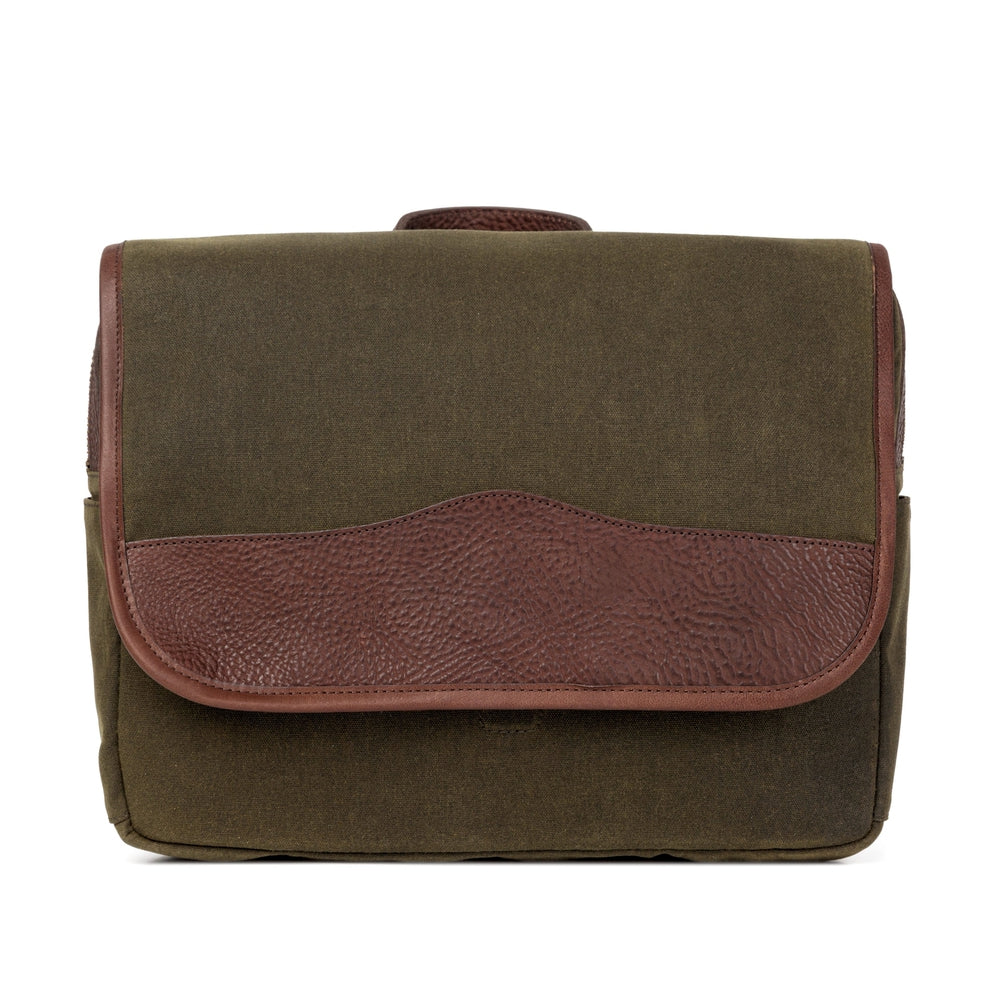 Campaign Waxed Canvas Messenger Bag by Mission Mercantile Leather Goods