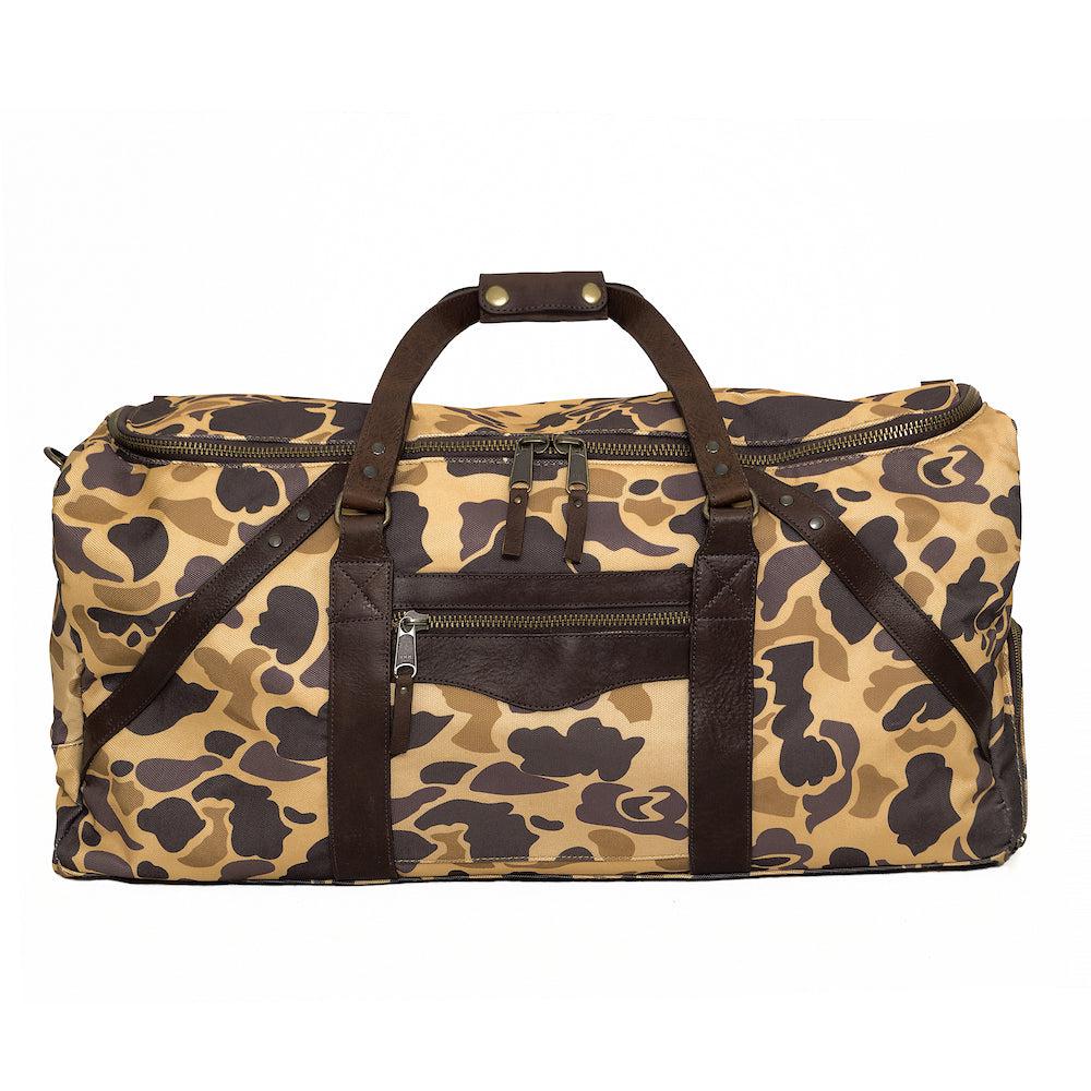 Campaign Waxed Canvas X-Large Duffle Bag - Vintage Camo by Mission Mercantile Leather Goods