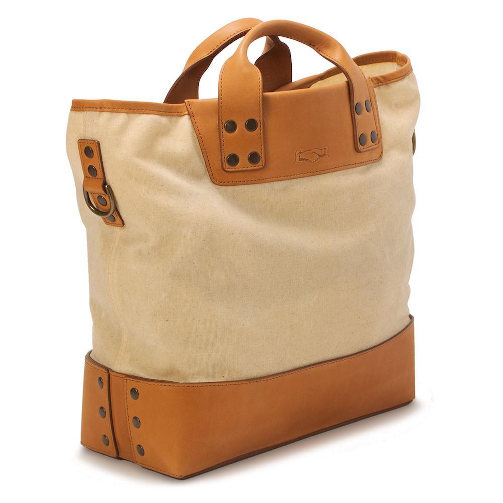 Heritage Waxed Canvas Medium Ice Block Tote Bag by Mission Mercantile Leather Goods