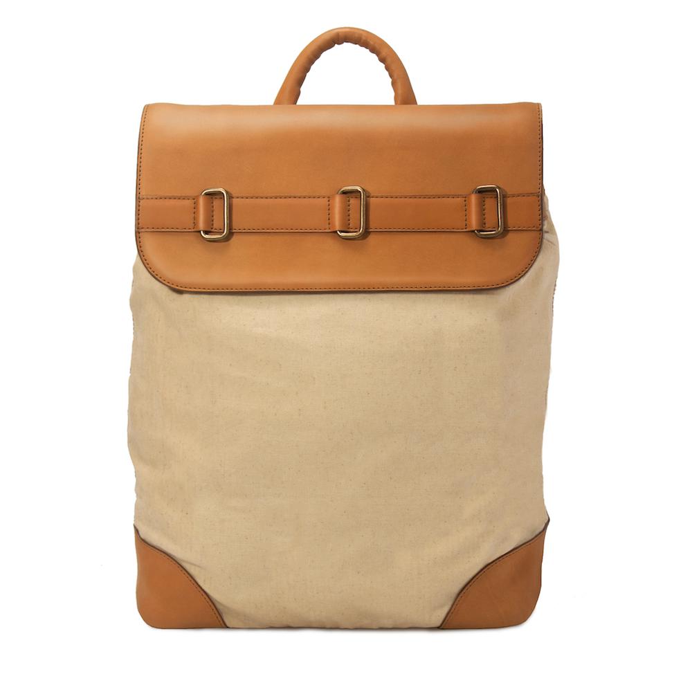 Heritage Waxed Canvas Steamer Backpack No. 2 by Mission Mercantile Leather Goods