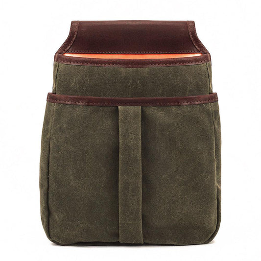 White Wing Waxed Canvas Hunting Double Belt Pouch by Mission Mercantile Leather Goods