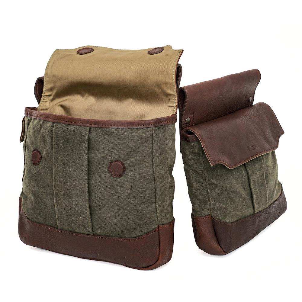 White Wing Waxed Canvas Hunting Heritage Bird Bag Set by Mission Mercantile Leather Goods