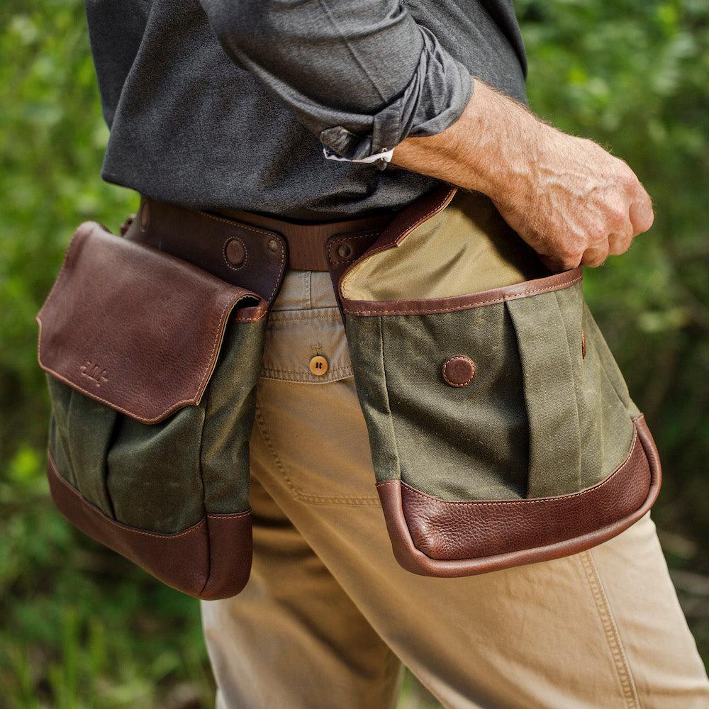 White Wing Waxed Canvas Hunting Heritage Bird Bag Trio by Mission Mercantile Leather Goods