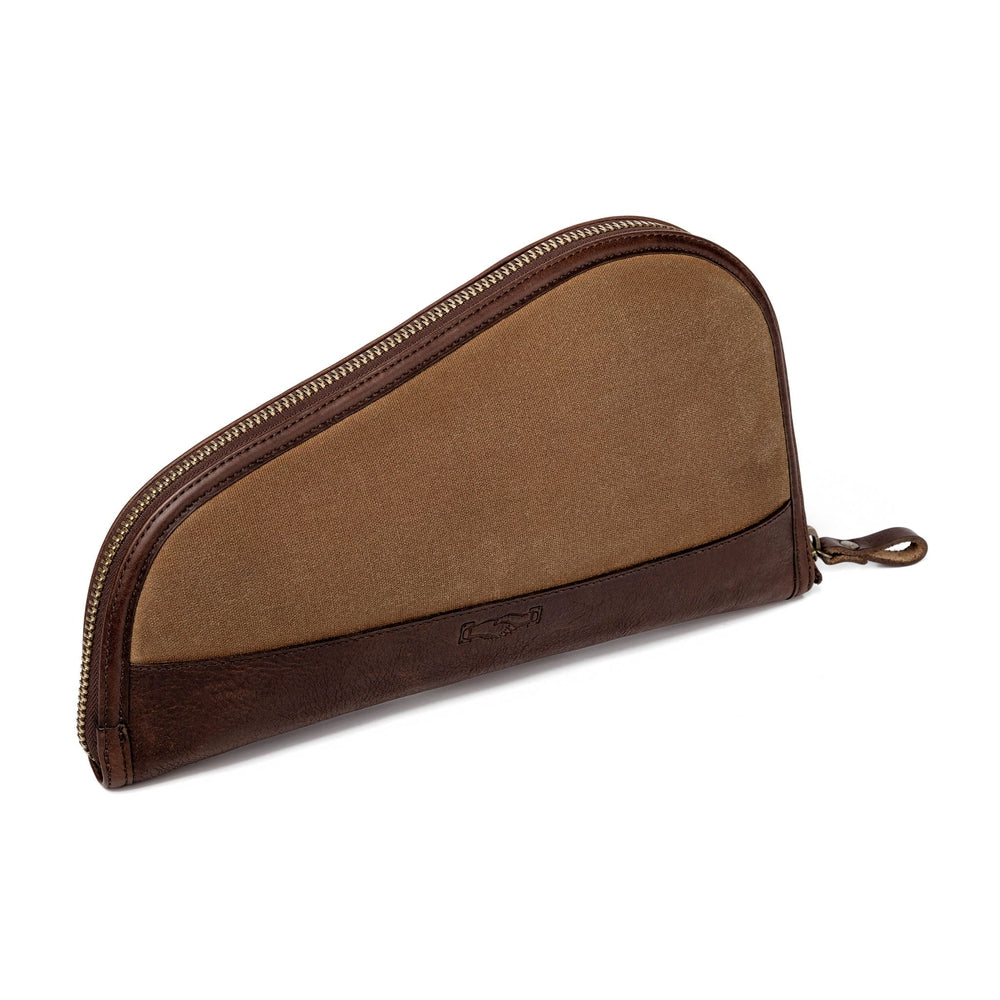 White Wing Waxed Canvas Hunting Pistol Case by Mission Mercantile Leather Goods