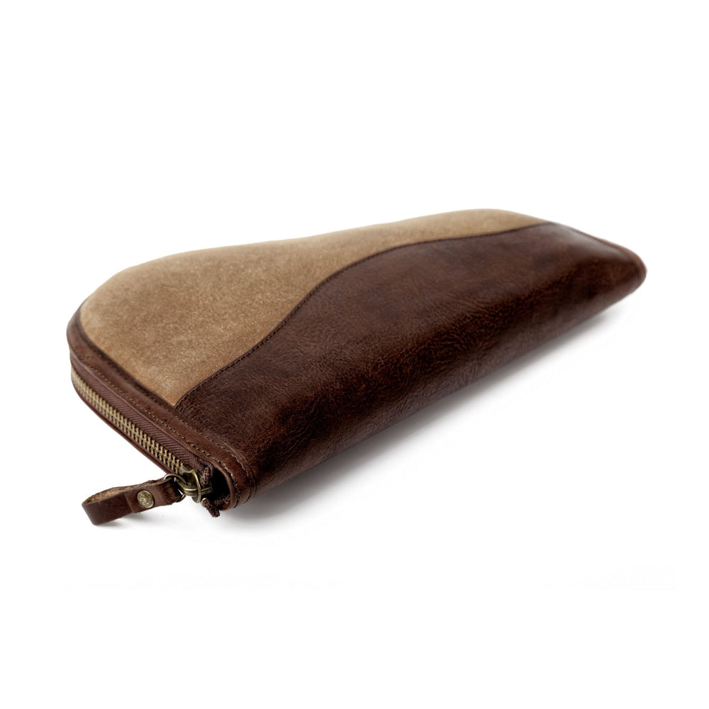 White Wing Waxed Canvas Hunting Pistol Case by Mission Mercantile Leather Goods