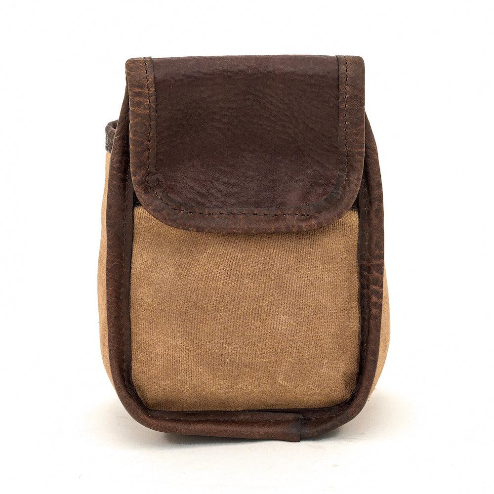 White Wing Waxed Canvas Hunting Single Belt Pouch by Mission Mercantile Leather Goods