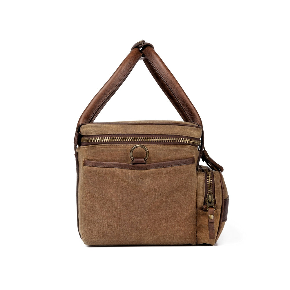 White Wing Waxed Canvas Scout Cooler by Mission Mercantile Leather Goods