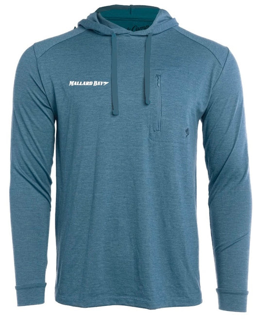 Lightweight Bamboo Hoodie Heathered Seanote | Mallard Bay X Duck Camp