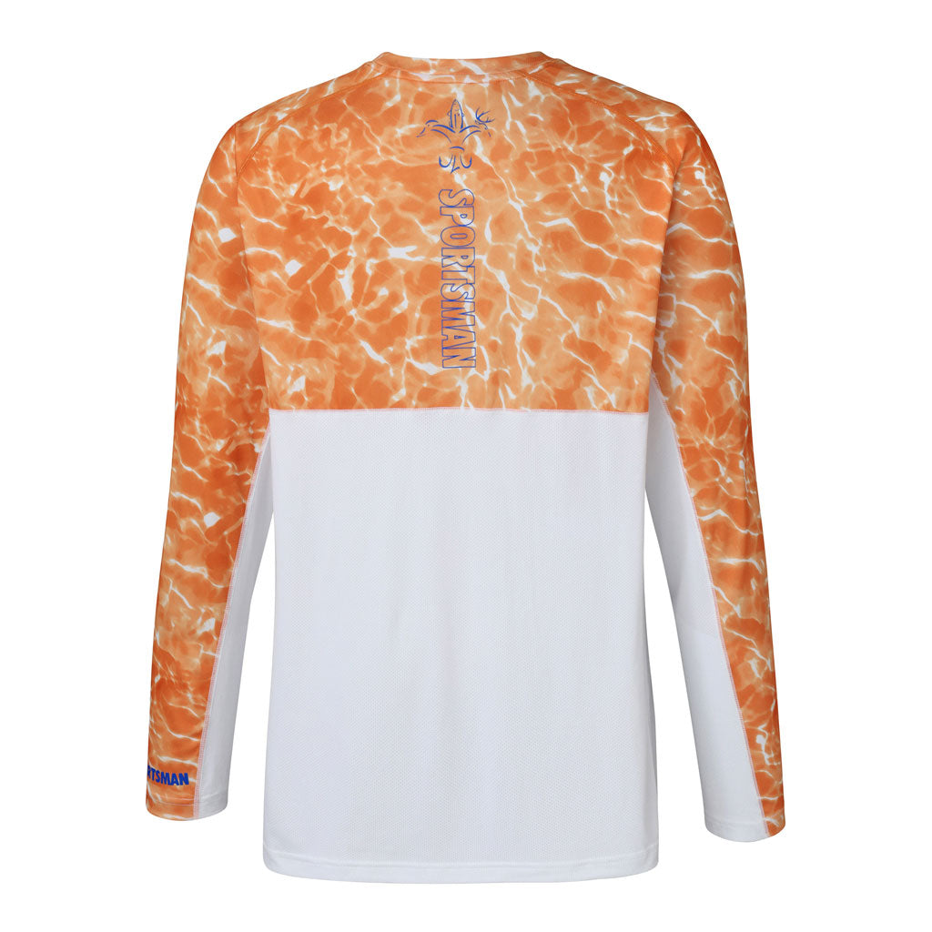 Cool Breeze Classic: Breathable Long Sleeve Fishing Shirt Cool Orange / X-Large