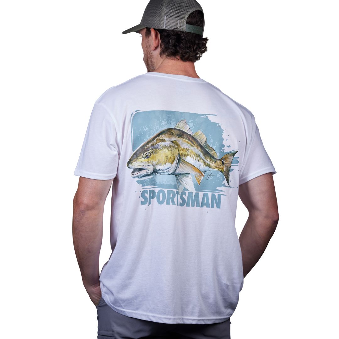 Sportsman Buttery Soft Red Fish Graphic T by Sportsman Gear