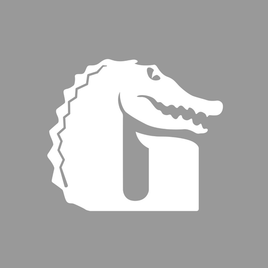 4-inch Gator Waders "G" Decal | White by Gator Waders