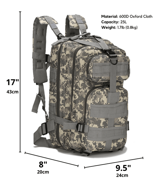 Tactical Military 25L Molle Backpack by Jupiter Gear