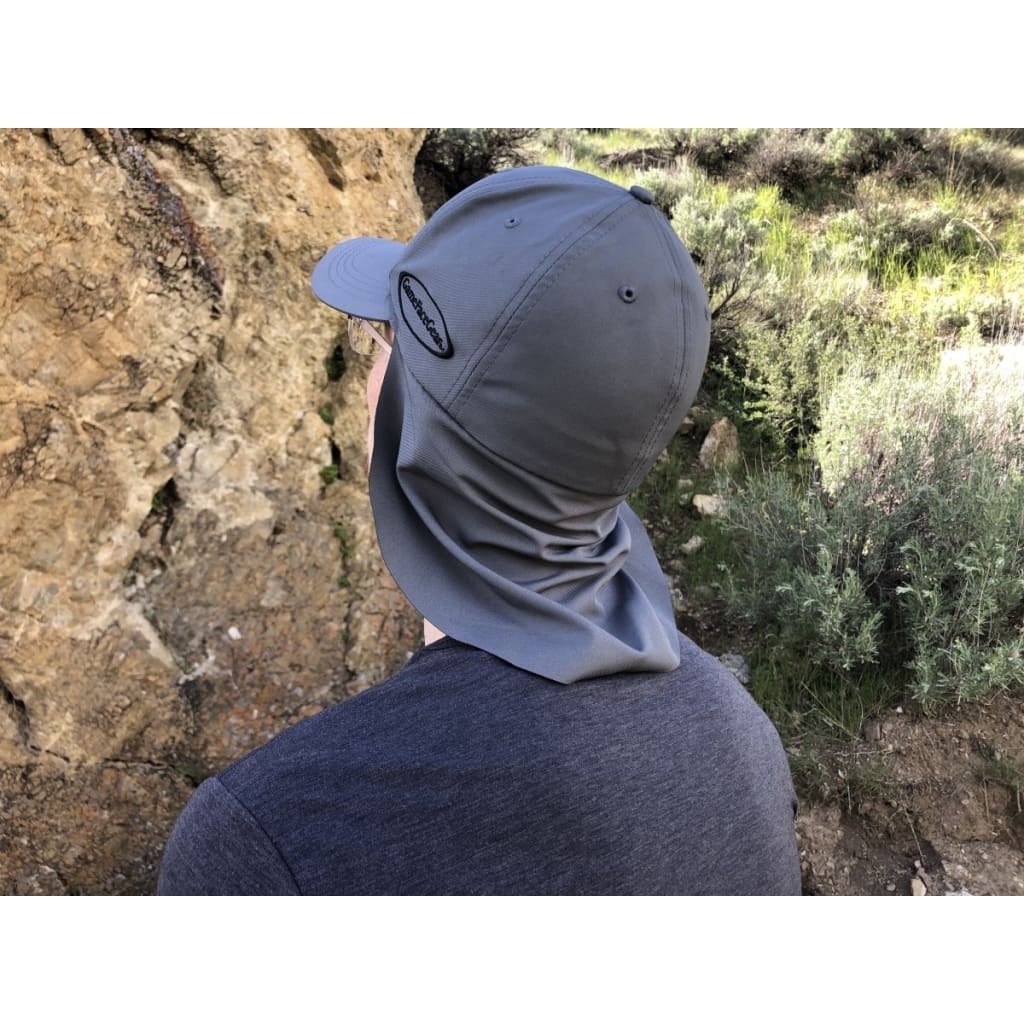 Gray Sun Shade Hats | UV Protection | UPF 45+ | CoolCore Fabric (Fitted) by QuikCamo