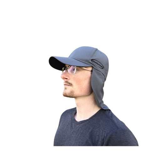 Gray Sun Shade Hats | UV Protection | UPF 45+ | CoolCore Fabric (Fitted) by QuikCamo