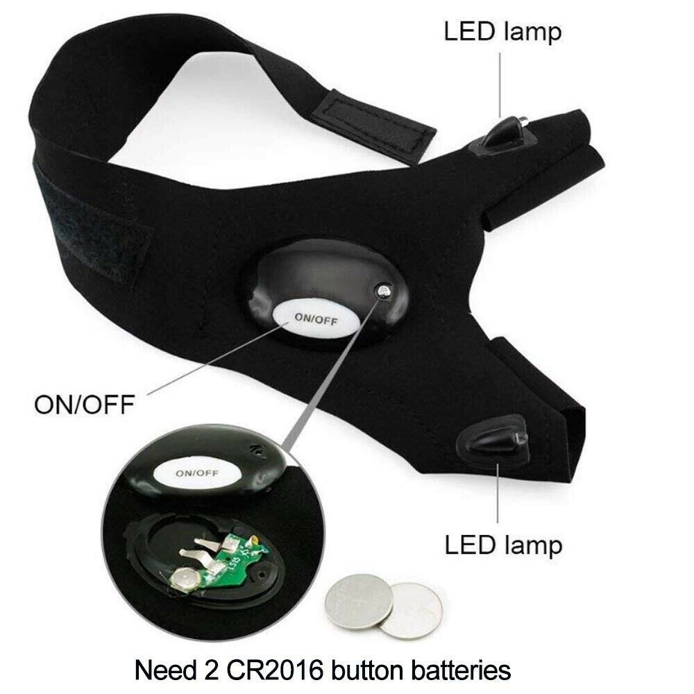 LED Flashlight Gloves Light Fingerless Outdoor Fishing Gloves Christmas Gift by Plugsus Home Furniture