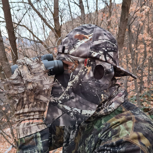 Mathews Logo Camo Hat with Face Concealment by QuikCamo
