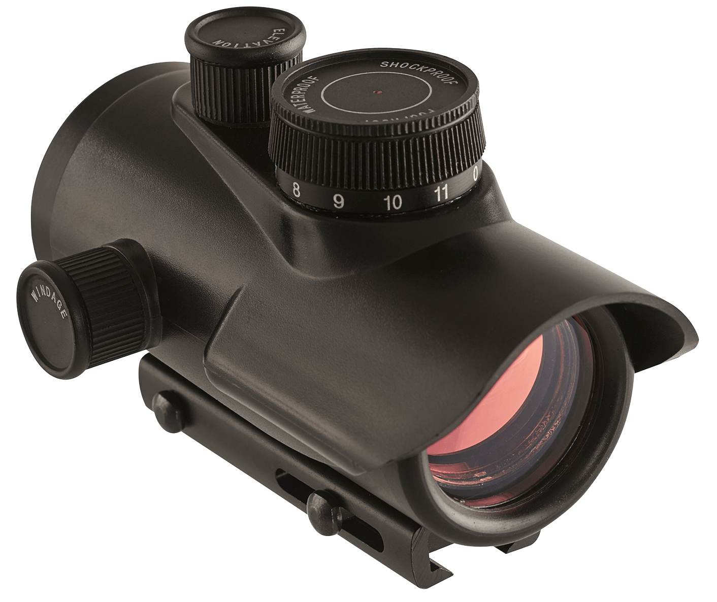 Axeon 1x30mm Red Dot Sight - 5-m.o.a. Dot Black Matte by Texas Fowlers