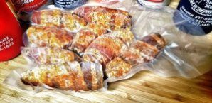 Bacon wrapped jalapeno popper stuffed wt pork & pj sausage (8 piece) by HebertsMarkets